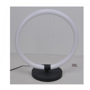 Lampada da tavolo a LED con anello circolare acrilico