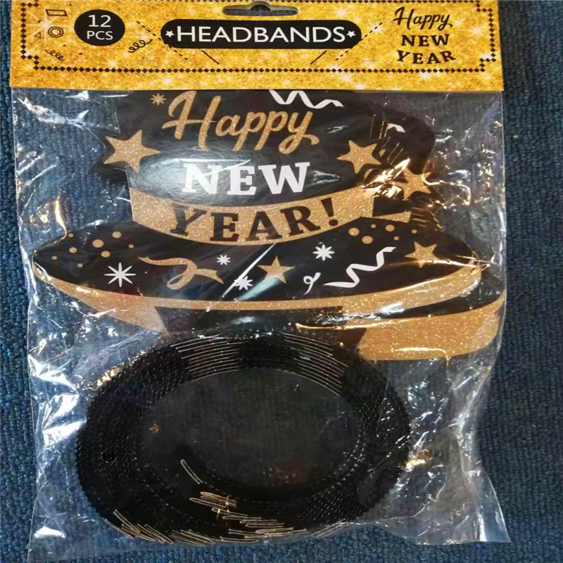 Happy New Years Party Party Favole Headband Tiara New Year Eve Decorazioni