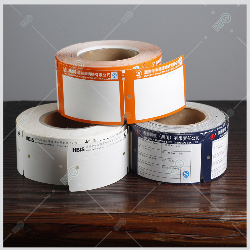 Etichette in PET ad alta resistenza al calore, carta per adesivi con codice QR personalizzato, nastro stampabile e stampabile flessibile