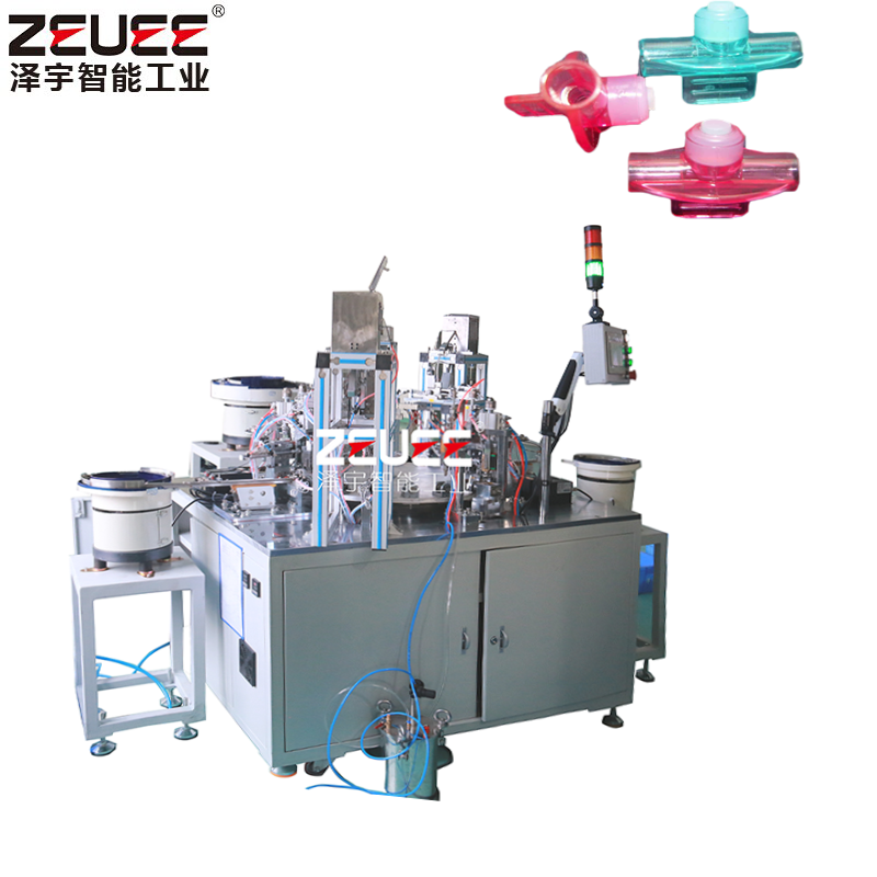 Macchina automatica di assemblaggio valvole per parti in plastica
