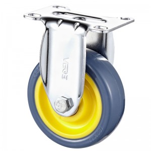 Medium Duty - Custodia cromata con ruota in TPE arancione 1