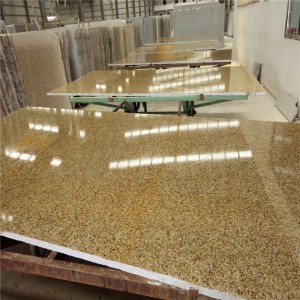 G682 lastra di granito giallo ruggine nebbioso