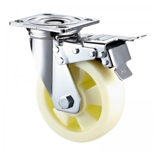 Heavy Duty - Alloggiamento cromato con ruota in TPE nero4