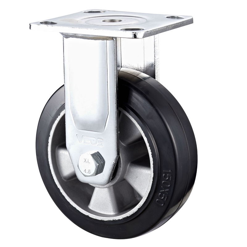 Heavy Duty: alloggiamento cromato con ruota in TPE nero 5