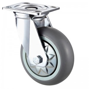 Heavy Duty: alloggiamento cromato con ruota in TPE nero13