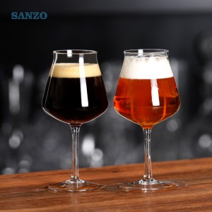 Bicchiere da birra Sanzo Alcool Bicchieri da birra in vetro trasparente fatti a mano su misura