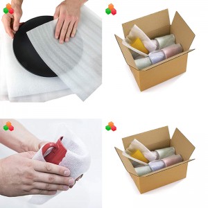 Materiale di protezione personalizzato per l'imballaggio di un foglio di rotolo di schiuma EPE in polietilene espanso antiurto morbido per l'imballaggio di trasporto