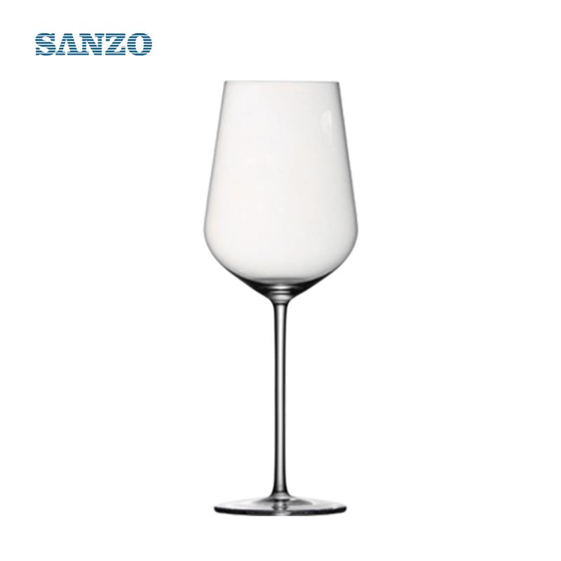 Bicchieri da vino blu SANZO all'ingrosso fatti a mano in vetro brillo
