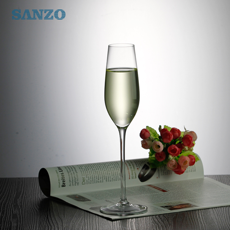 SANZO Blue Stem Champagne Flute Fatti a mano su misura Calice da Champagne Bicchieri di Champagne economici di vendita caldi promozionali