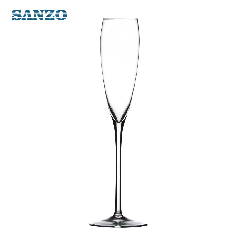 Flute di champagne in vetro soffiato SANZO su misura Bicchieri di champagne in plastica realizzati a mano