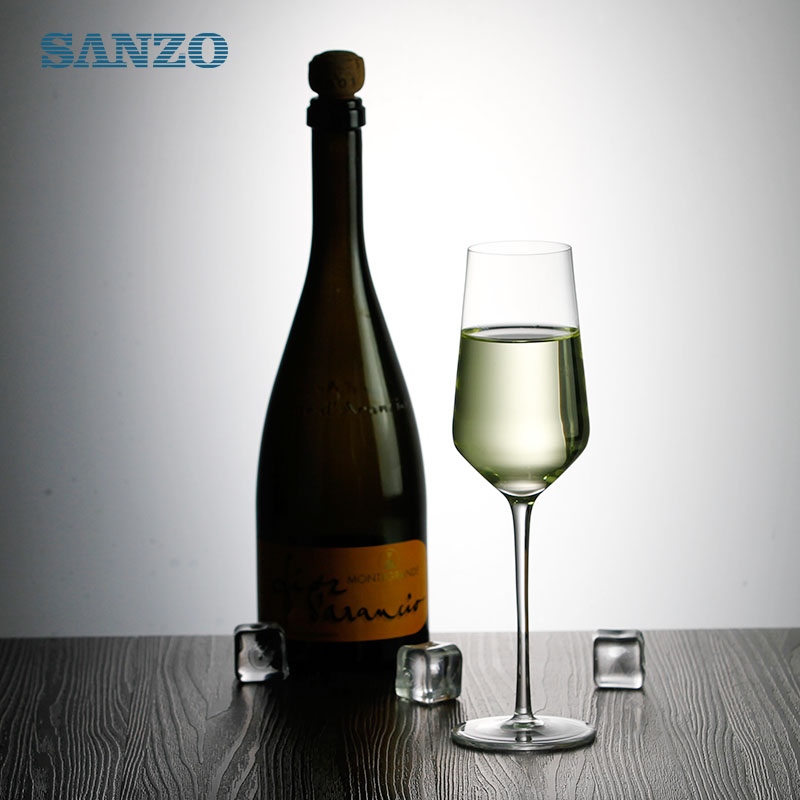 SANZO Nero senza piombo Dimensioni personalizzate Bere Champagne Bicchieri di Champagne personalizzati Flauto di vetro Rosa Flute Champagne