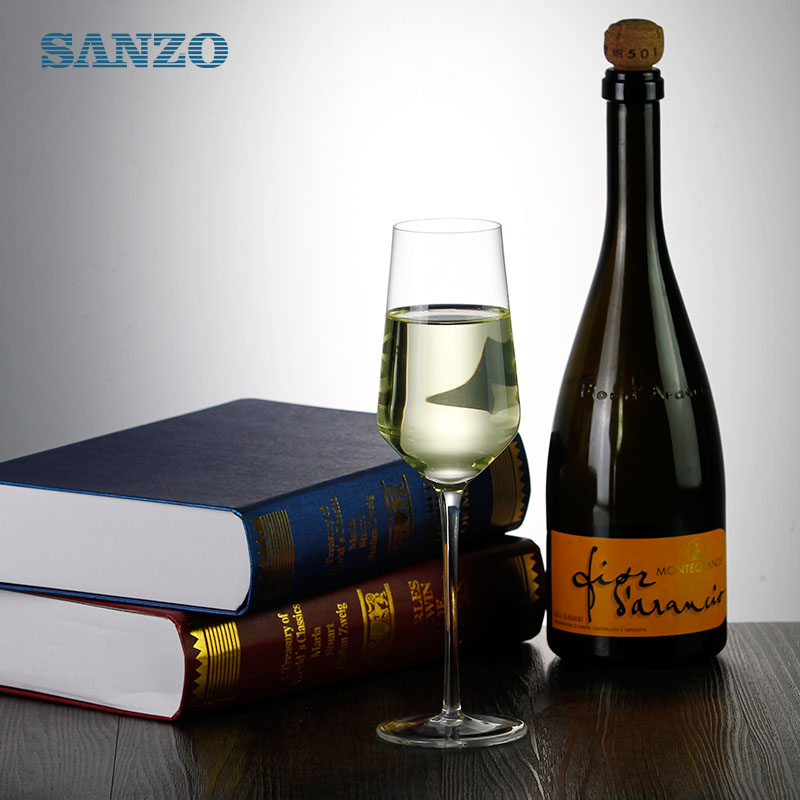 SANZO Nero senza piombo Dimensioni personalizzate Bere Champagne Bicchieri di Champagne personalizzati Flauto di vetro Rosa Flute Champagne