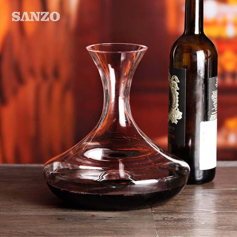 Decanter per vino in tequila circolare di cristallo fatto a mano