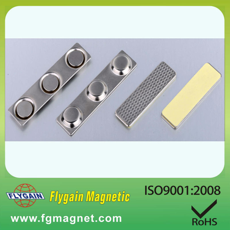 Distintivo di nome magnetico vuoto in metallo riutilizzabile personalizzato a basso costo