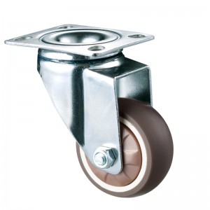 Impiego leggero - Alloggiamento cromato con ruota TPR a gradino morbido 14