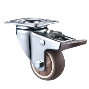 Impiego leggero - Alloggiamento cromato con ruota TPR a gradino morbido 14