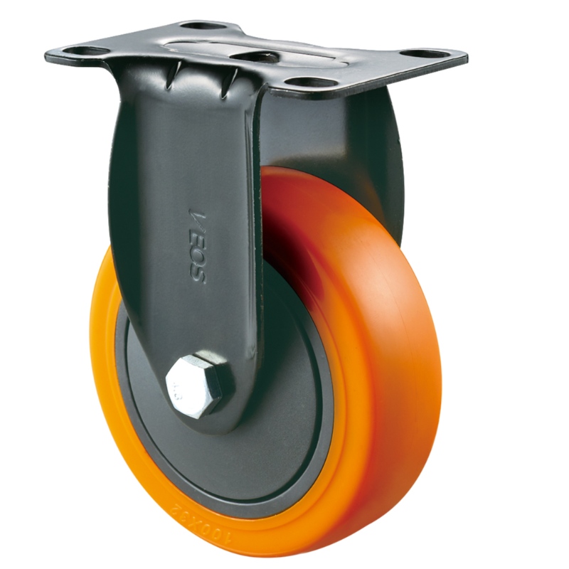 Medium Duty: alloggiamento cromato con ruota in TPE arancione 15