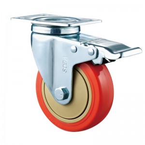 Medium Duty: alloggiamento cromato con ruota in TPE arancione16