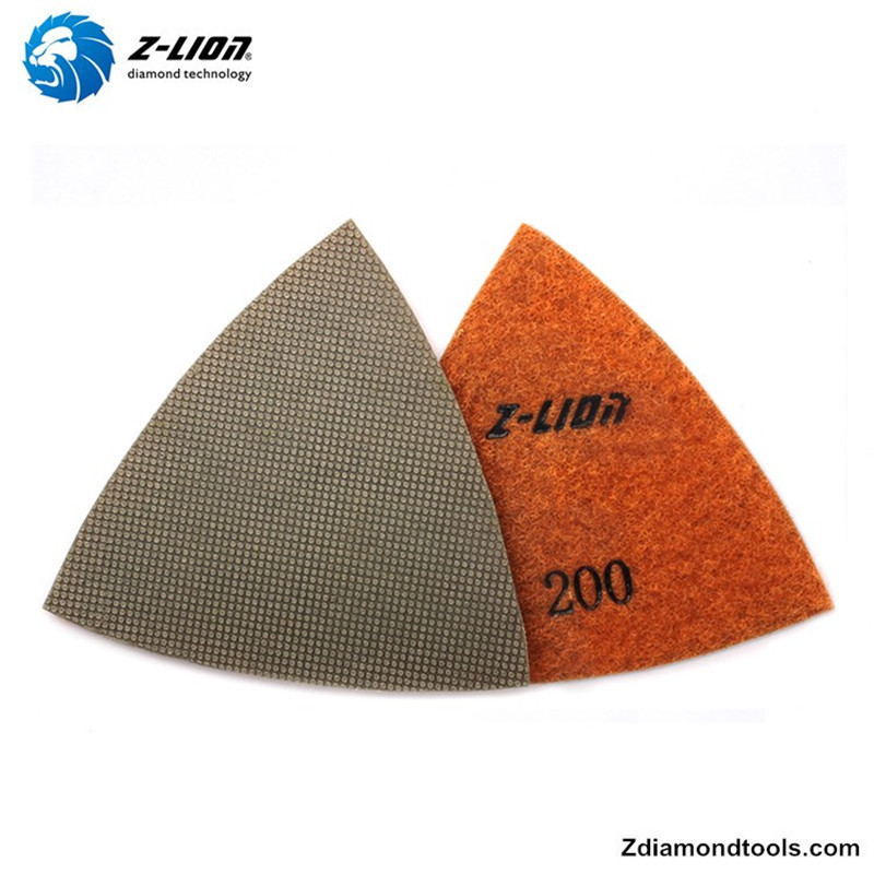 Platorelli diamantati placcati triangolo ZL-123ET per pavimento in cemento