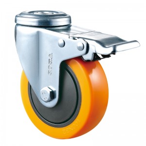 Medium Duty: alloggiamento cromato con ruota TPE Diamand gialla