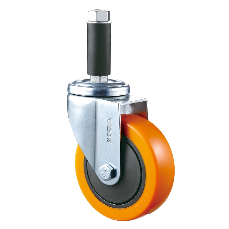 Medium Duty: alloggiamento cromato con ruota TPE Diamand gialla