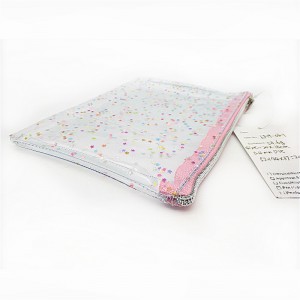 Sacco cosmetico in PVC con paillette glitter