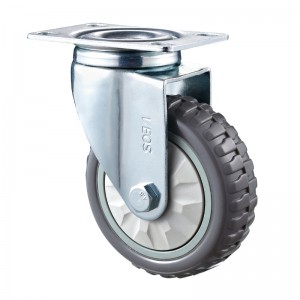 Medium Duty: alloggiamento cromato con ruota in TPE Diamand grigia