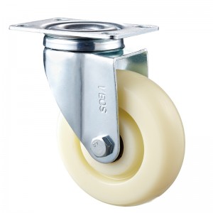 Medium Duty - Custodia cromata con ruota in TPE bianco