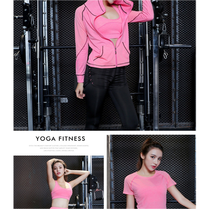 FDMF002- Tute sportive da donna 5 pezzi Fitness Yoga da corsa Tute sportive