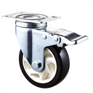 Medium Duty: alloggiamento cromato con ruota in TPE Diamand bianca