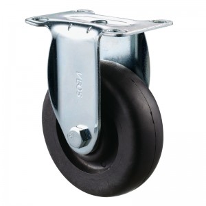 Medium Duty - Custodia cromata con ruota in TPE nero