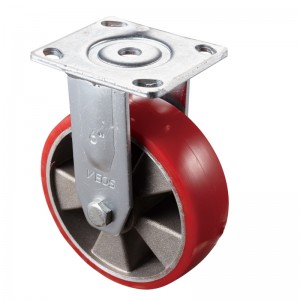 Heavy Duty: alloggiamento cromato con ruota in TPE rossa