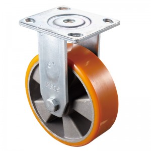 Heavy Duty: alloggiamento cromato con ruota in TPE gialla