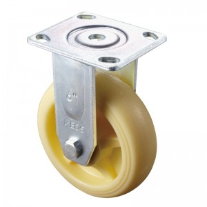 Heavy Duty: alloggiamento cromato con ruota in TPE bianco3