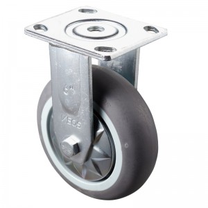 Heavy Duty: alloggiamento cromato con ruota in TPE grigia