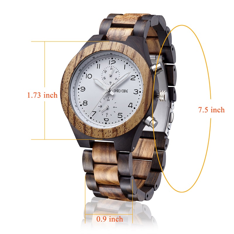 Orologio 100% naturale fatto a mano in legno speciale