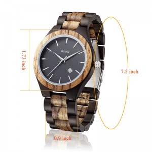 Orologi in legno Sandalo nero Regalo da uomo in legno Modelli vintage 2019 Logo personalizzato