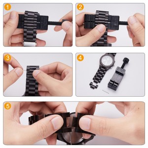 Orologio in legno cronografo da uomo nero multifunzione in legno naturale ecologico