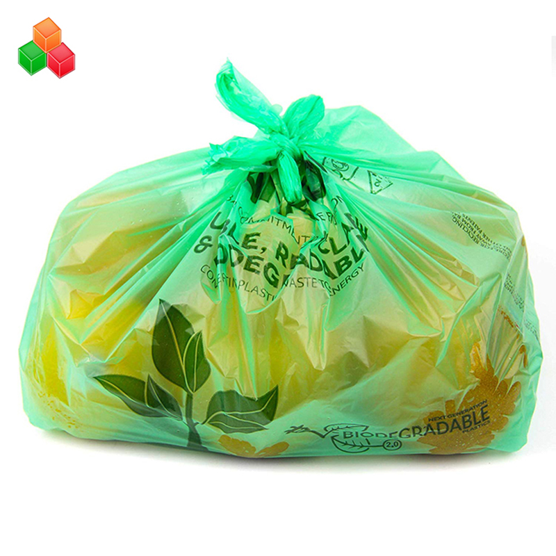 Rotolo del sacchetto della spesa dei rifiuti di plastica biodegradabile pe + d2w compostabile non tossico al 100%