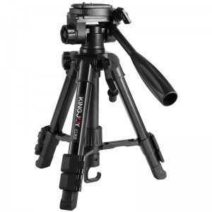 Tripode video leggero con meccanismo antiriflesso KINGJOY VT-850 con testa a tre vie