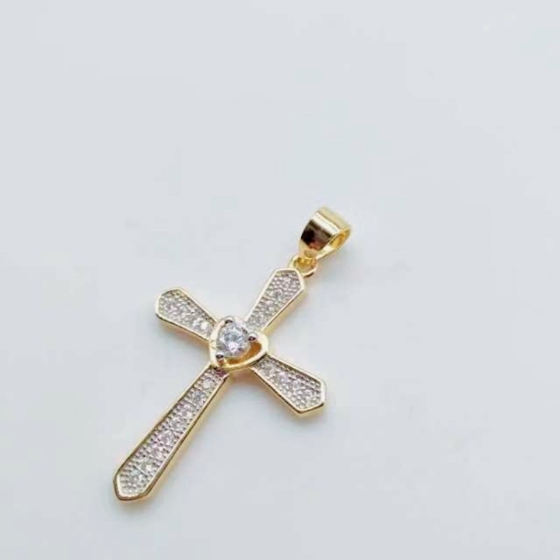 Collane con cremazione Collana con cremazione a ciondolo a forma di croce con zirconi cubici in argento sterling 925 con memoria