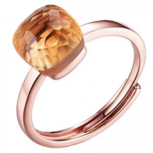 Anelli da donna in argento sterling 925 con ametista viola chmpagne viola scuro