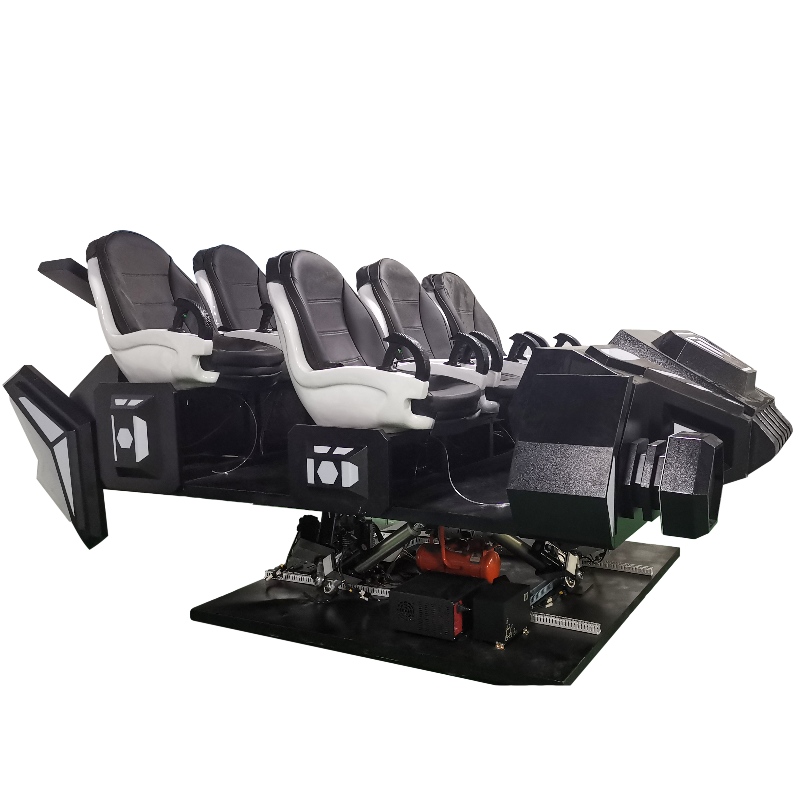 VR Astronave scura Vendita calda divertimento realtà virtuale esperienza sedile 9Dvr cinema 6 posti 9dvr per la famiglia