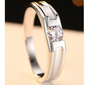 ANELLI UOMO PICCOLO ZIRCONI CUBICI ANELLI ENGAGEMENT ANELLI 925 STERLING ARGENTO PROMESSA ANELLI PER UOMO UOMO ANELLI MATRIMONIO