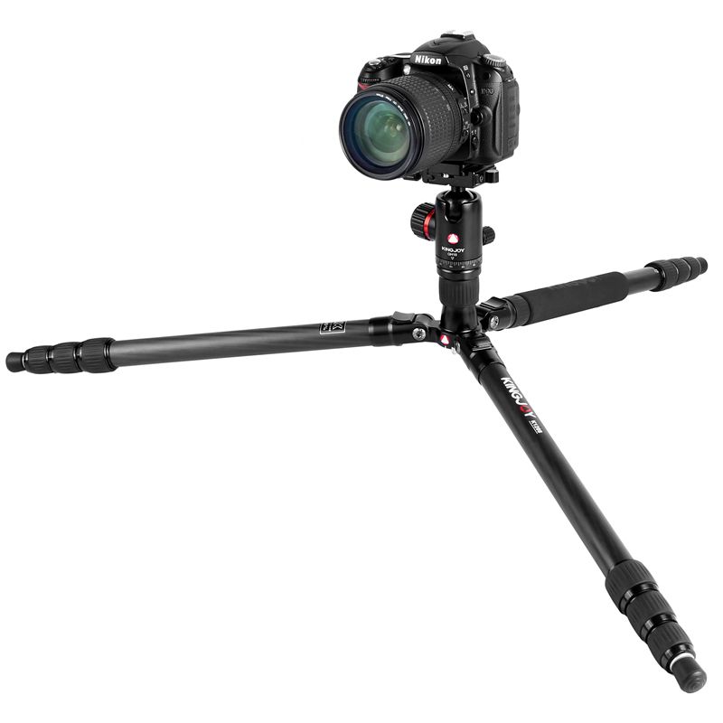 Treppiede Kingjoy K1208 serie Light Travel in fibra di carbonio con testa a sfera QH10 e borsa per il trasporto