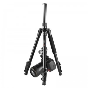 KINGJOY G555 Kit monopiede per treppiede con fotocamera Flip Lock da 61,5 pollici \/ 156 cm, treppiede portatile leggero con testa a sfera panoramica a 360 ° + 1\/4 \