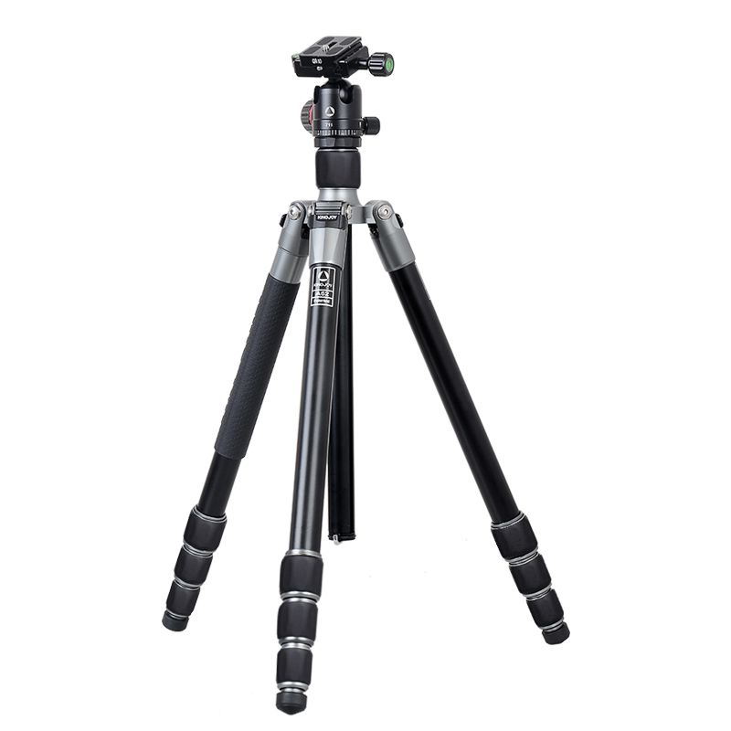 Treppiede pieghevole professionale in alluminio Kingjoy A62 con testa a sfera a profilo ribassato T11 per fotocamera