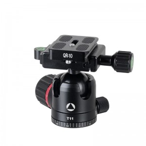 Treppiede pieghevole professionale in alluminio Kingjoy A62 con testa a sfera a profilo ribassato T11 per fotocamera