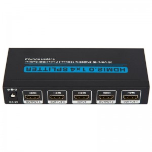 Supporto splitter V2.0 HDMI 1x4 3D Ultra HD 4Kx2K @ 60Hz HDCP2.2