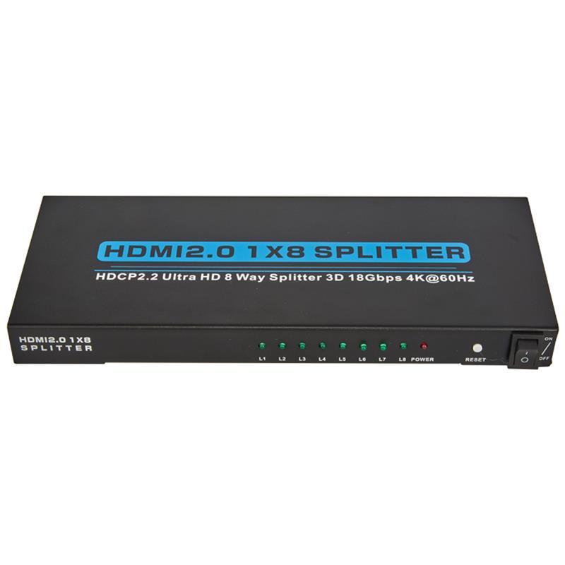 Supporto Splitter V2.0 HDMI 1x8 3D Ultra HD 4Kx2K @ 60Hz HDCP2.2